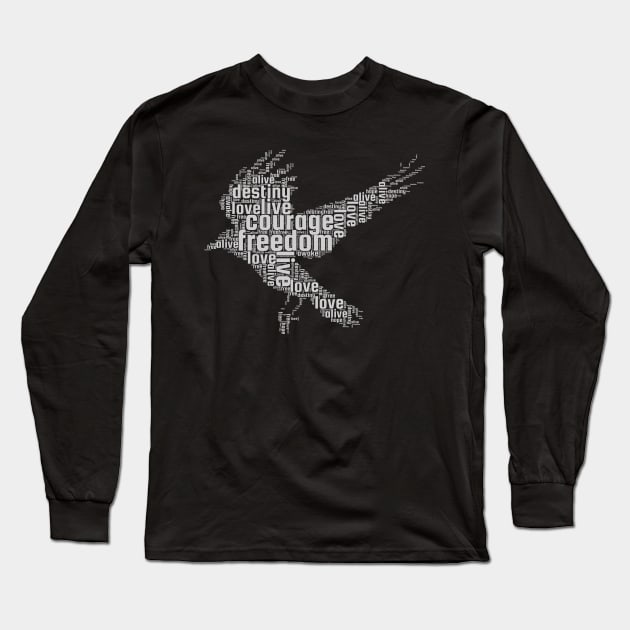 inspirational crow Long Sleeve T-Shirt by gh30rgh3